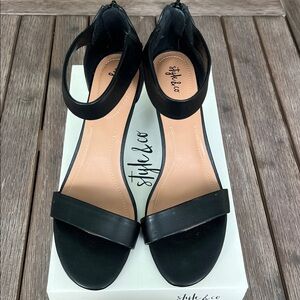 Style & Co Elegant Black Open-Toe Sandals